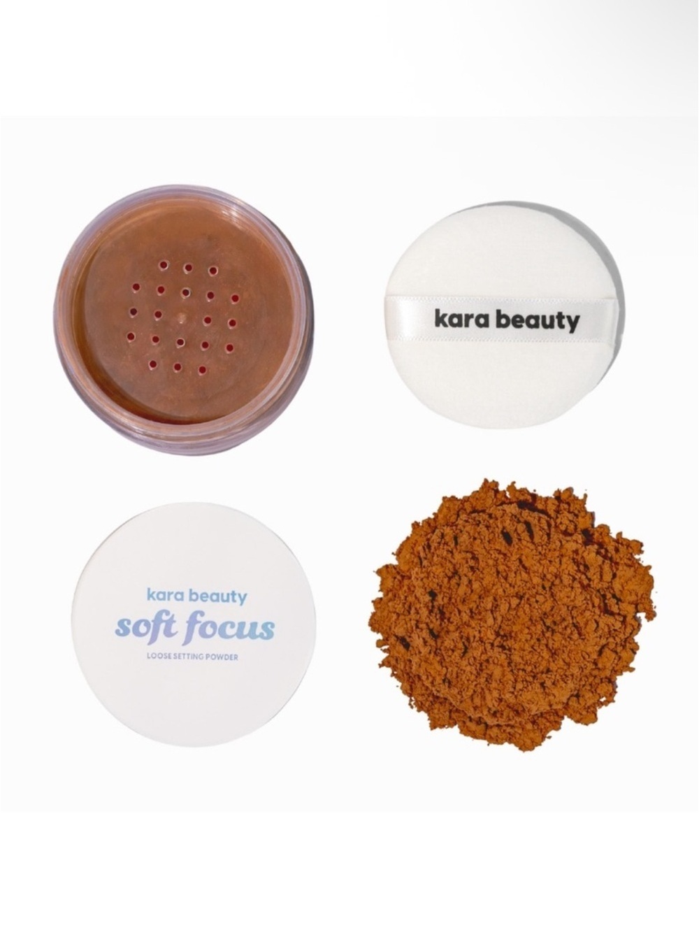 Kara Beauty Soft Focus Loose Setting Powder in Translucent Deep NEW